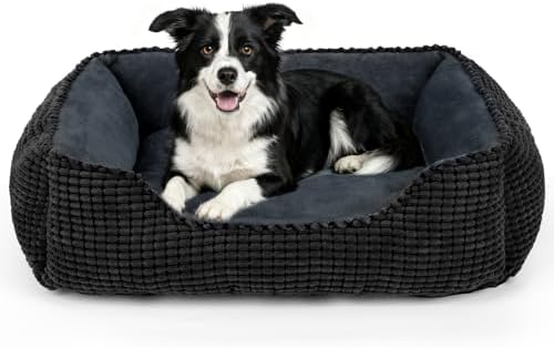 MIXJOY Large Dog Bed for Large Medium Small Dogs, Rectangle Washable Orthopedic by MIXJOY