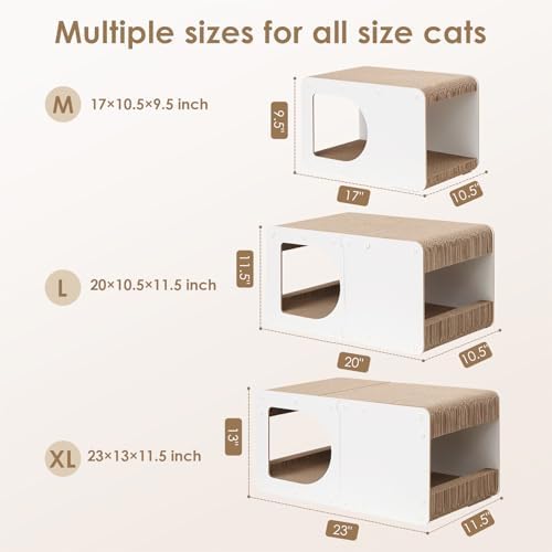 EHEYCIGA Cardboard Cat Scratcher House, 20-Inch Cat Scratch pad - Image 6