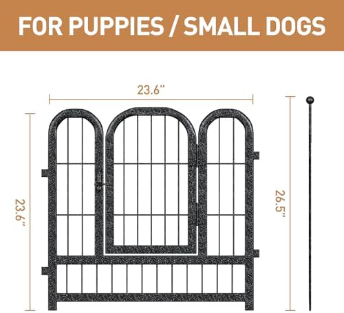Metal Dog Playpen 24in H 24 Panels Heavy Duty Dog Fence - Image 4