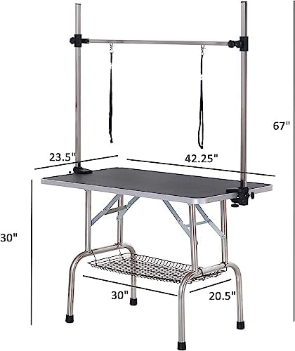 42" Dog Grooming Table Foldable Pet Grooming Tables - Image 2