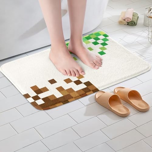 Pixelated Bathroom Rug, Cartoon Gamepad Non Slip Bath Mat - Image 2