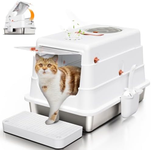 Stainless Steel Cat Litter Box by Eosarcu
