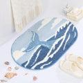 Cute Ocean Bath Rug Super Absorbent Non Slip Modern Bathroom Mat Machine by Loismood
