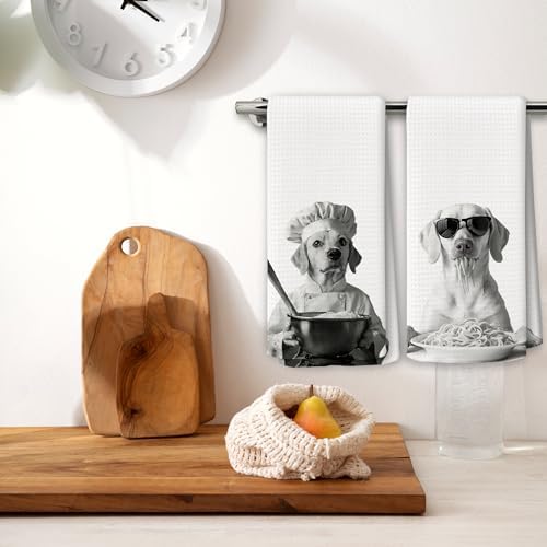 Dog Kitchen Towels Decor Set of 2 - Image 2