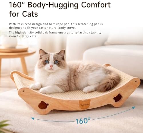 23.6 in Oak Sisal Cat Scratcher Bed - Image 5