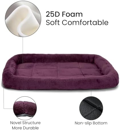 Patas Lague Small Dog Bed Bolster Pet Crate Mat 16''x12'' Taupe - Image 3