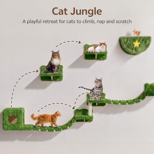 13-in-1 Cat Wall Shelves, Moon & Bridge Cat Wall Furniture - Image 6