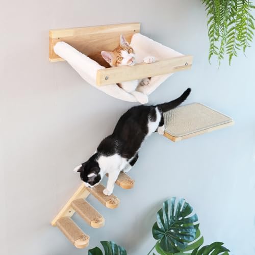 FUKUMARU Cat Wall Furniture, 3 Pack Kitten Shelves Set by FUKUMARU