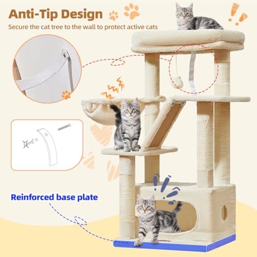 Taoqimiao Cat Tree, 38.5In Cat Tower - Image 7
