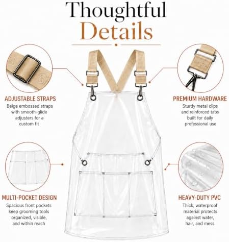 Clear Waterproof Pet Grooming Apron - Image 4