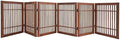 Urnporium Freestanding Wooden Dog Gate Foldable Indoor Pet Gate No Drill by Urnporium