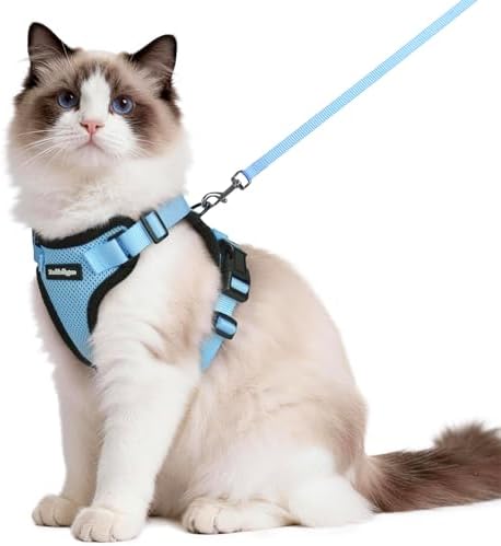 rabbitgoo Cat Harness and Leash Set, Escape Proof Vest, Light Blue by rabbitgoo