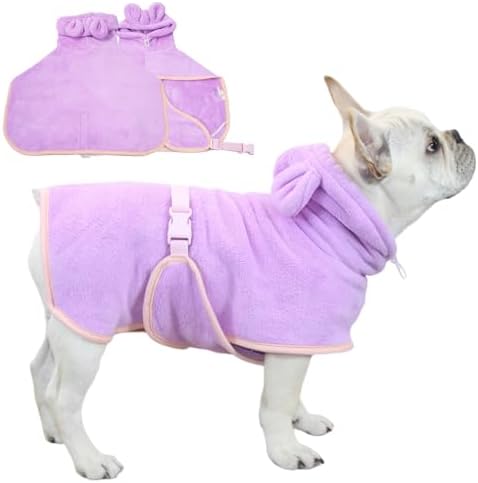 Pet Bathrobe for Dog Cat Absorbently Quick Drying Coat Cute Dogs Bath Towel by Foryourbabyandpet