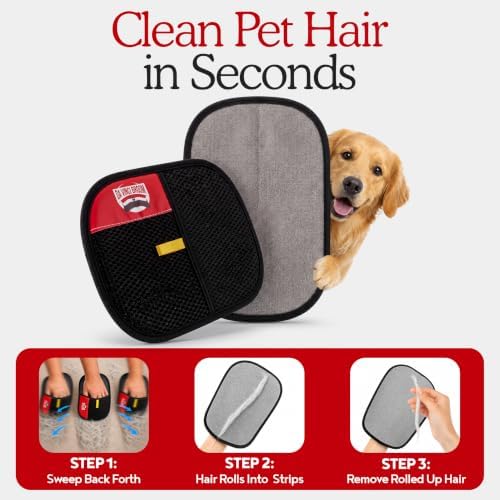 Da Vinci Pet Hair Removal Gloves, Reusable Electrostatic Mitt - Image 4