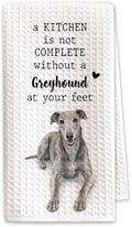 Greyhound Kitchen Towel, Funny Dog Lover Kitchen Decor by SHESCRZIONU