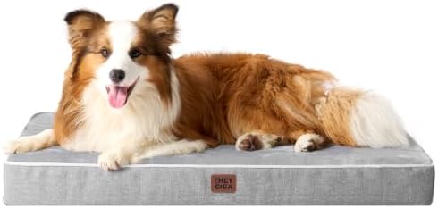 EHEYCIGA Large Memory Foam Dog Bed Mat Washable by EHEYCIGA