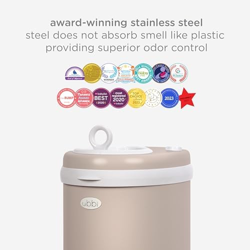 Ubbi Stainless Steel Diaper Pail, No Special Bags, Odor-Locking - Image 5