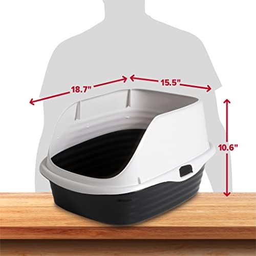 Arm & Hammer Rimmed Open Cat Litter Box, Wave - Image 4