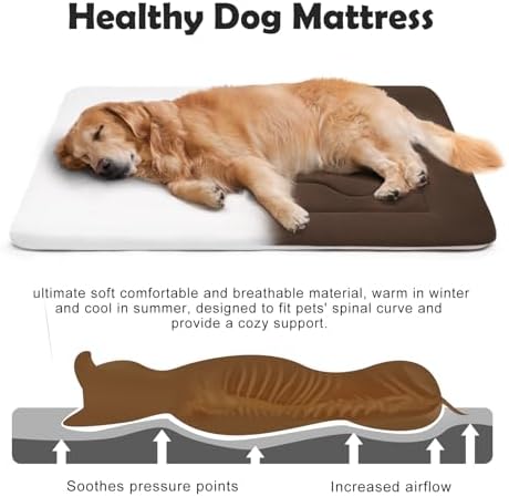 Dog Bed Soft Dog Crate Pad Mat for Medium/Large Dogs, 36 in Non-Slip Bottom - Image 3
