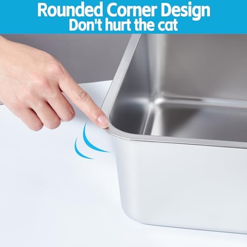 Stainless Steel Litter Box for Kitten, Metal Litter Box - Image 7