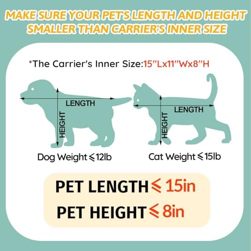 Petskd Small Pet Carrier 18" L x 13" W x 9.5" H Airline Approved - Image 4