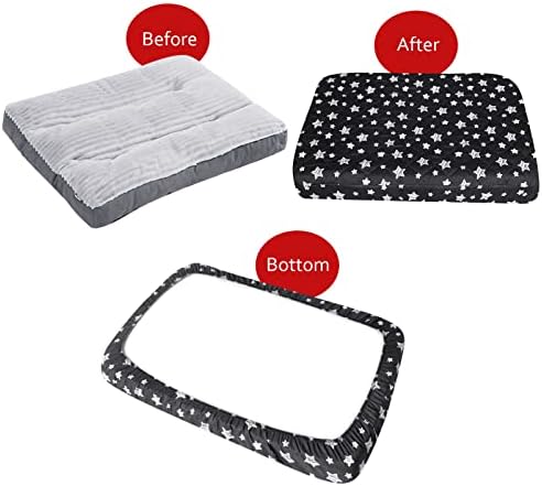 Waterproof Dog Bed Covers Replacement Lovely Black Star Print, 20x30 Inches - Image 4
