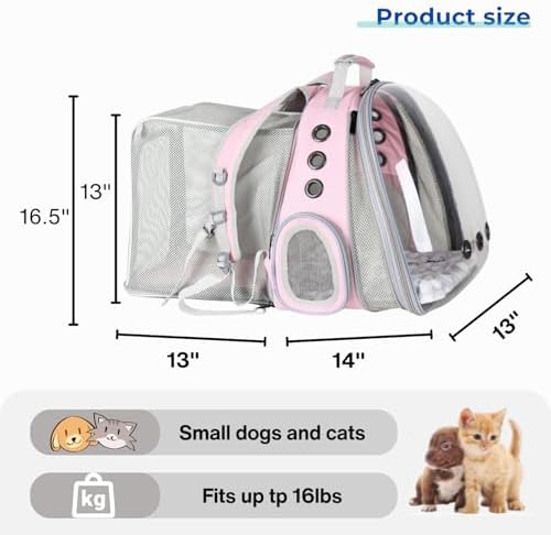 Lollimeow Expandable Bubble Cat Carrier Backpack, Supports up to 16 lbs - Image 5