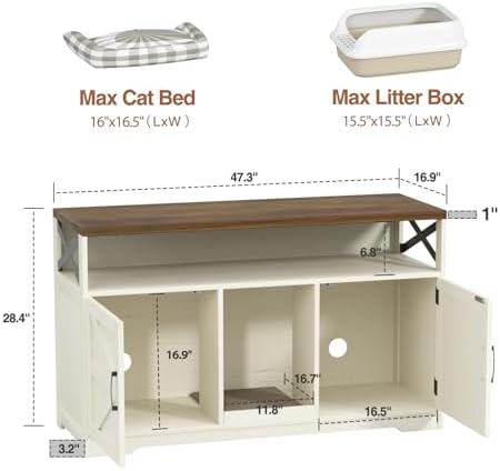 Halitaa Cat Litter Box Enclosure - Image 2