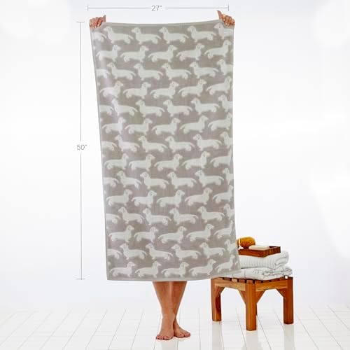 SKL Home Dog Bath Towel, 100% Cotton, Reversible - Image 2