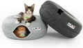 Cattasaurus Peekaboo Cat Cave Duo Jumbo Set, Extra Spacious Cat Donut by Cattasaurus