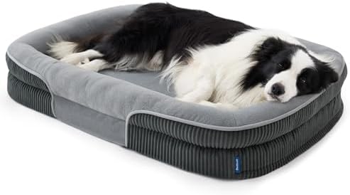 Bedsure XL 360°Oval Bolster Orthopedic Dog Beds Large Sized Dog by BEDSURE