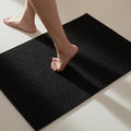 TYUU Black Bathroom Rugs Non Slip Washable, Super Absorbent Thin Bath Mat Quick by TYUU