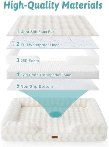 COZY KISS Warm Orthopedic Extra Large Dog Bed, XL 44x32 inch - Image 4