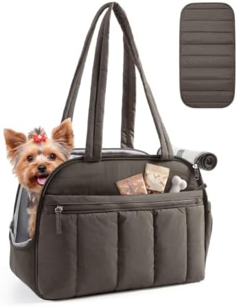BAGSMART Dog Purse Carrier for Small Dogs Up to 13lbs Puppy Travel Tote Bag by BAGSMART