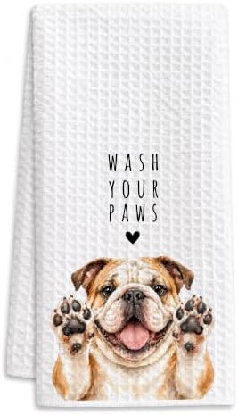 Bulldog Kitchen Towel, Hand Towel, English Bulldog Gifts by Buildinest