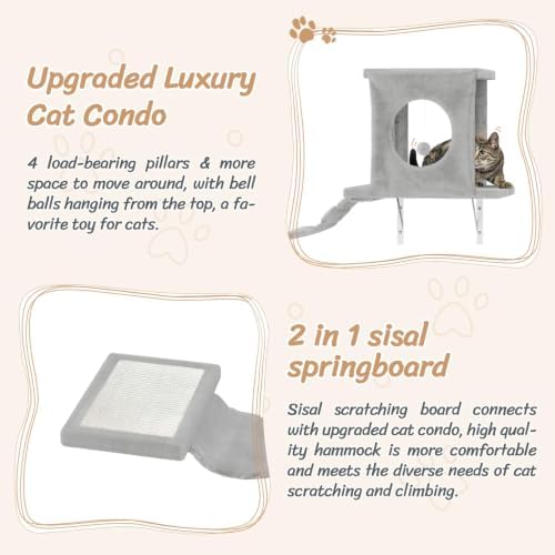 7-in-1 Cat Wall Shelves, Wall Mounted Climber Set - Image 2