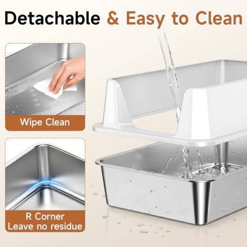 XL Stainless Steel Cat Litter Box - Image 6