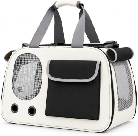 Soft-Sided Cat Carrier, 17.7“×10.2”×11“ Foldable Portable Pet Travel Bag by FuzzyNest