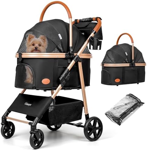Dog Cat Stroller for Small/Medium Pets, 50 lbs, 3-in-1 Pet Stroller by Unknown