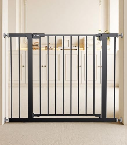 29.5-40.5" Baby Gate for Stairs, Dog Gate for Doorways, Walk Thru Auto Close by PLZOIT-Baby