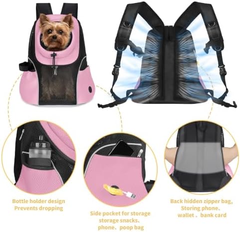 WOYYHO Pet Dog Carrier Backpack, Ventilated Mesh Small Dog Front Backpack - Image 3