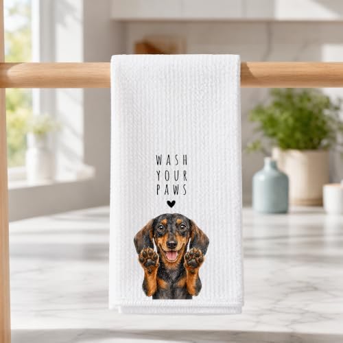 Doxie Kitchen Towel, Hand Towel, Dachshund Gifts - Image 3