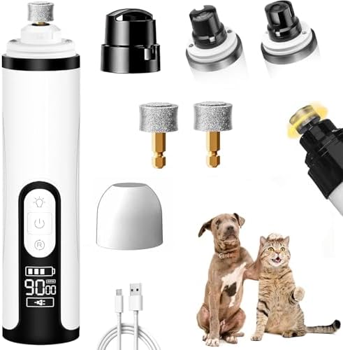 Nail Grinder, Upgraded Silent Dog Nail Grinder, Cordless Grooming Pro Nail by Unknown