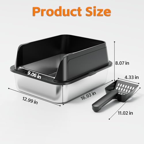 Premium Stainless Steel Cat Litter Box - Image 2