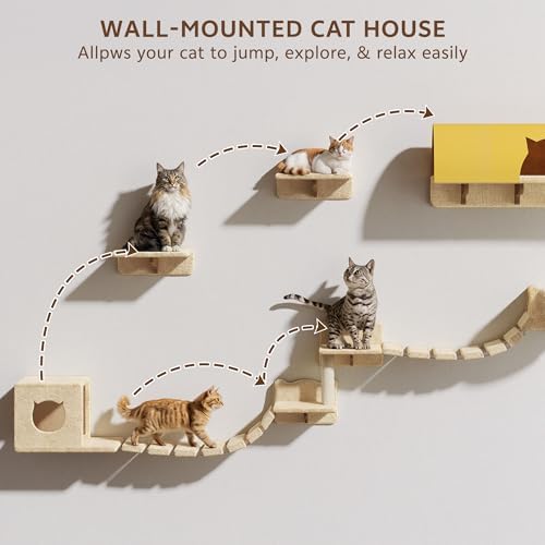 Cat Wall Furniture, 26 in 1 Cat Shelves w/Cat Tree - Image 6