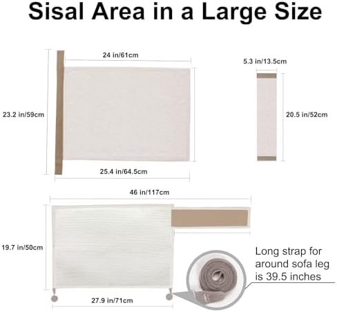 Cat Scratch Sofa Protector, 27.6”L*19.6“W Cat Scratch Furniture Protector Pad - Image 2