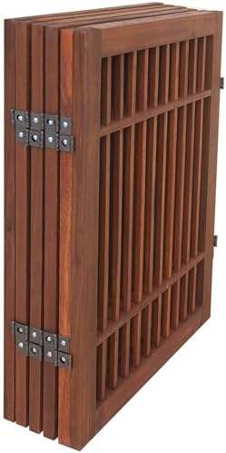 Urnporium Freestanding Wooden Dog Gate Foldable Indoor Pet Gate No Drill - Image 4