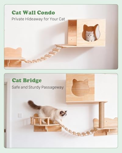 18 in 1 Solid Wood Cat Wall Shelves - Image 6