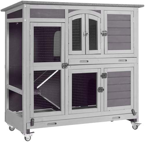 Aivituvin Two Story Rabbit Hutch Bunny Cage by Aivituvin