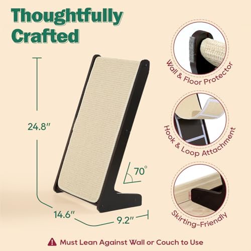 Zakkart Convertible L-Shaped Sisal Cat Scratcher - Image 5